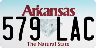 AR license plate 579LAC