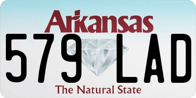 AR license plate 579LAD