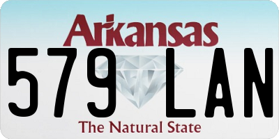 AR license plate 579LAN