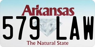 AR license plate 579LAW