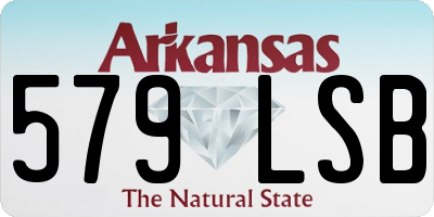AR license plate 579LSB