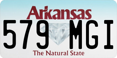 AR license plate 579MGI
