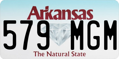 AR license plate 579MGM