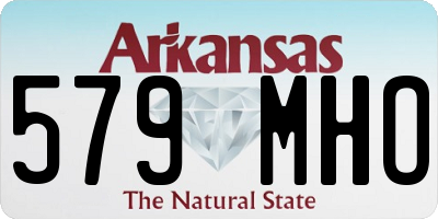 AR license plate 579MHO