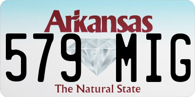 AR license plate 579MIG