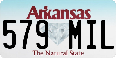 AR license plate 579MIL