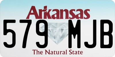 AR license plate 579MJB