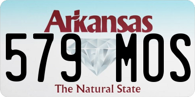 AR license plate 579MOS