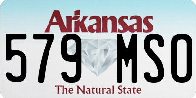 AR license plate 579MSO