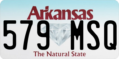 AR license plate 579MSQ