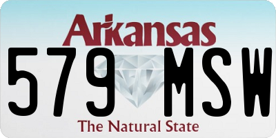 AR license plate 579MSW