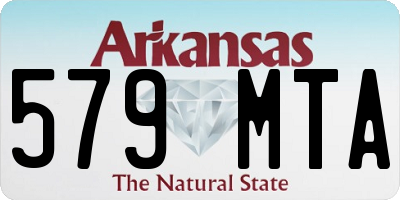 AR license plate 579MTA