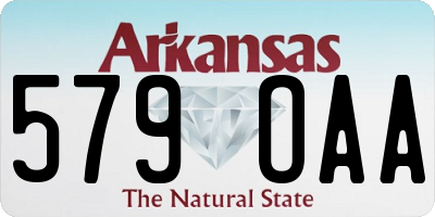 AR license plate 579OAA