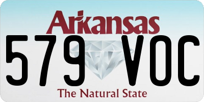 AR license plate 579VOC