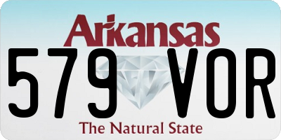 AR license plate 579VOR