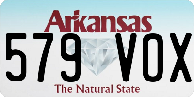 AR license plate 579VOX