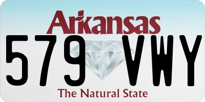 AR license plate 579VWY
