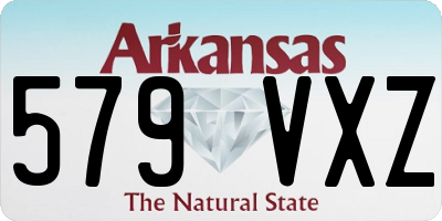 AR license plate 579VXZ