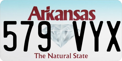 AR license plate 579VYX