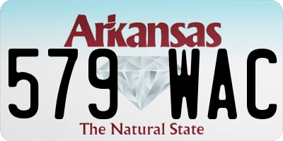 AR license plate 579WAC