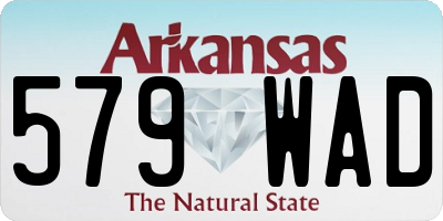 AR license plate 579WAD