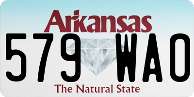 AR license plate 579WAO