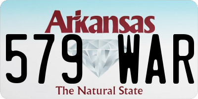 AR license plate 579WAR