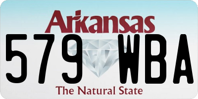 AR license plate 579WBA