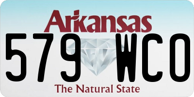 AR license plate 579WCO