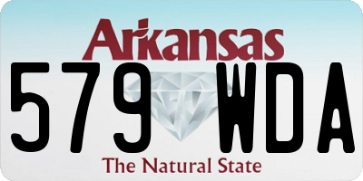 AR license plate 579WDA