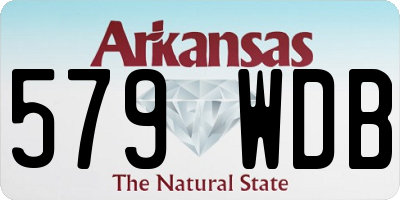 AR license plate 579WDB