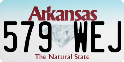 AR license plate 579WEJ