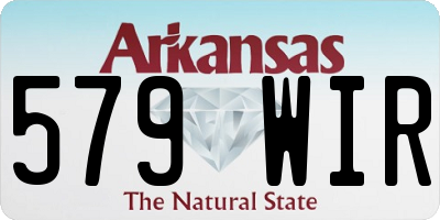 AR license plate 579WIR
