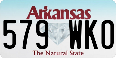 AR license plate 579WKO