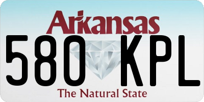 AR license plate 580KPL