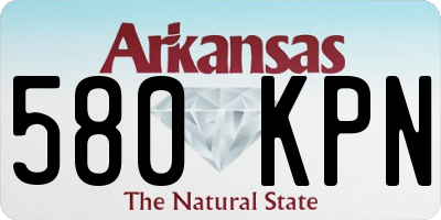 AR license plate 580KPN