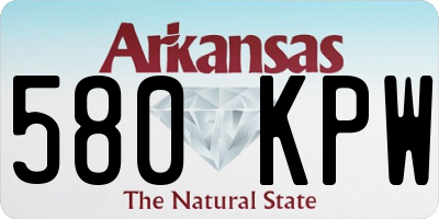 AR license plate 580KPW