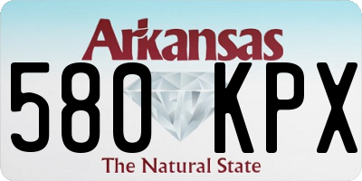 AR license plate 580KPX