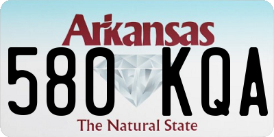 AR license plate 580KQA