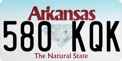 AR license plate 580KQK