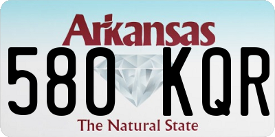 AR license plate 580KQR