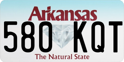 AR license plate 580KQT