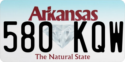 AR license plate 580KQW
