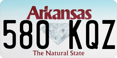 AR license plate 580KQZ