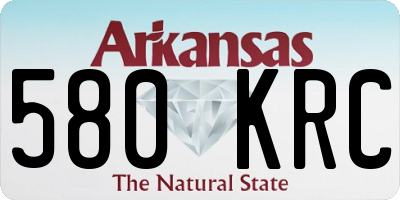 AR license plate 580KRC