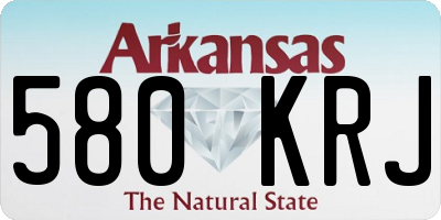 AR license plate 580KRJ