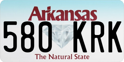 AR license plate 580KRK
