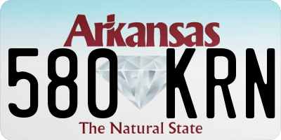 AR license plate 580KRN