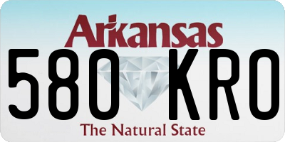 AR license plate 580KRO
