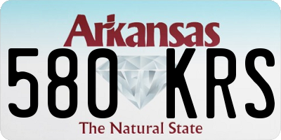 AR license plate 580KRS